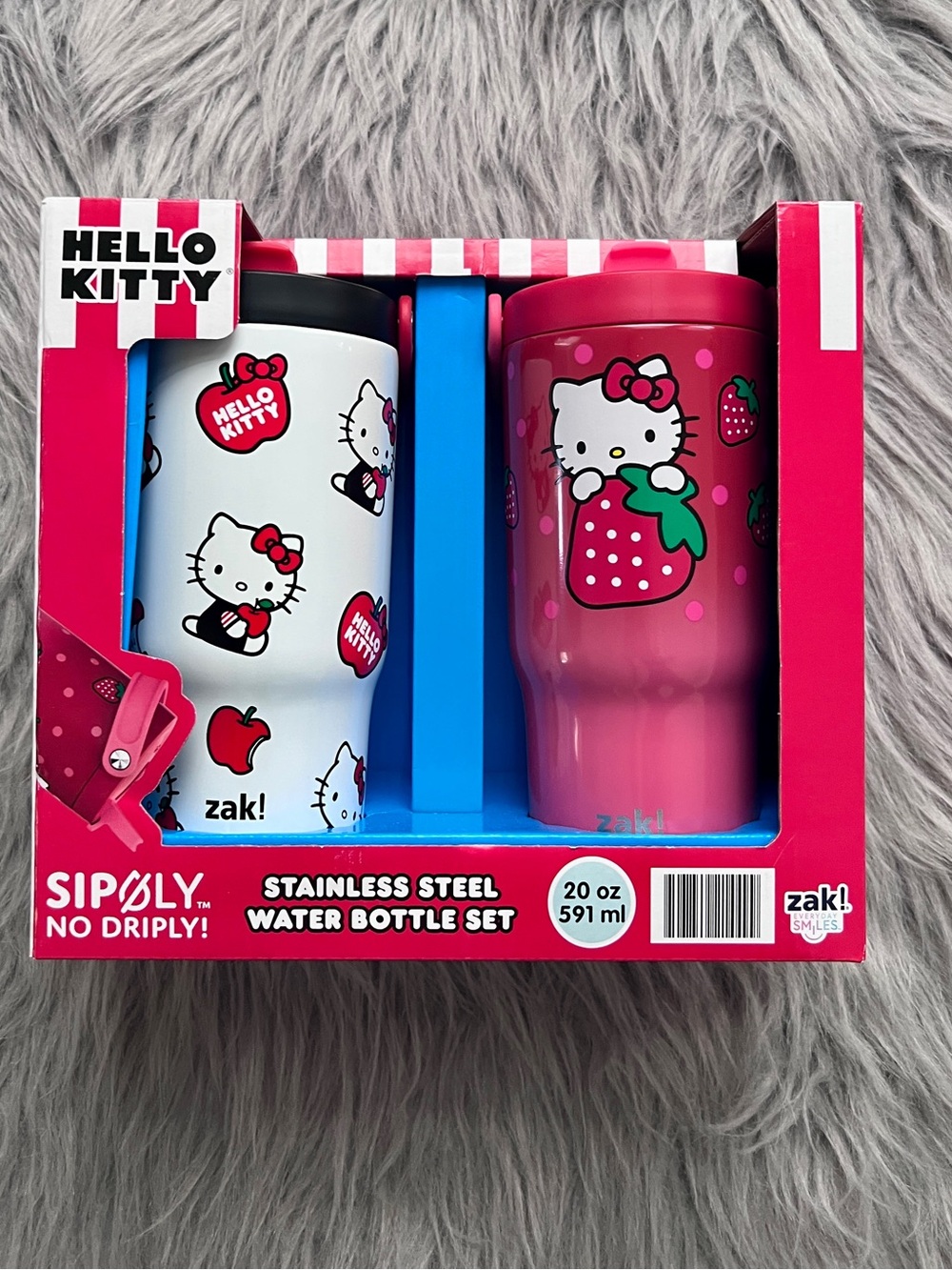 Hello Kitty Stainless Steel Water Bottle Set new in box.